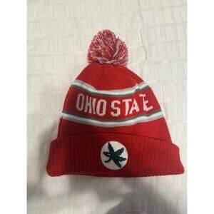 Ohio State University Winter Knit Cap Buckeye Scarlet and Gray Adult Size